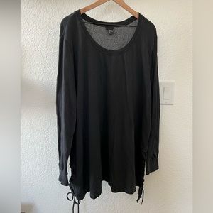 Torrid Crewneck Lace-Up Hem Sweatshirt - Size 2X